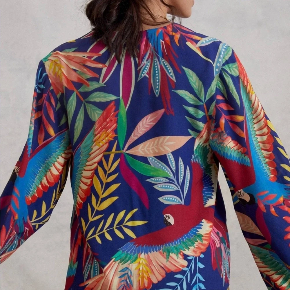 NWOT Farm Rio Anthropologie Kaia Top XS - Picture 4 of 12